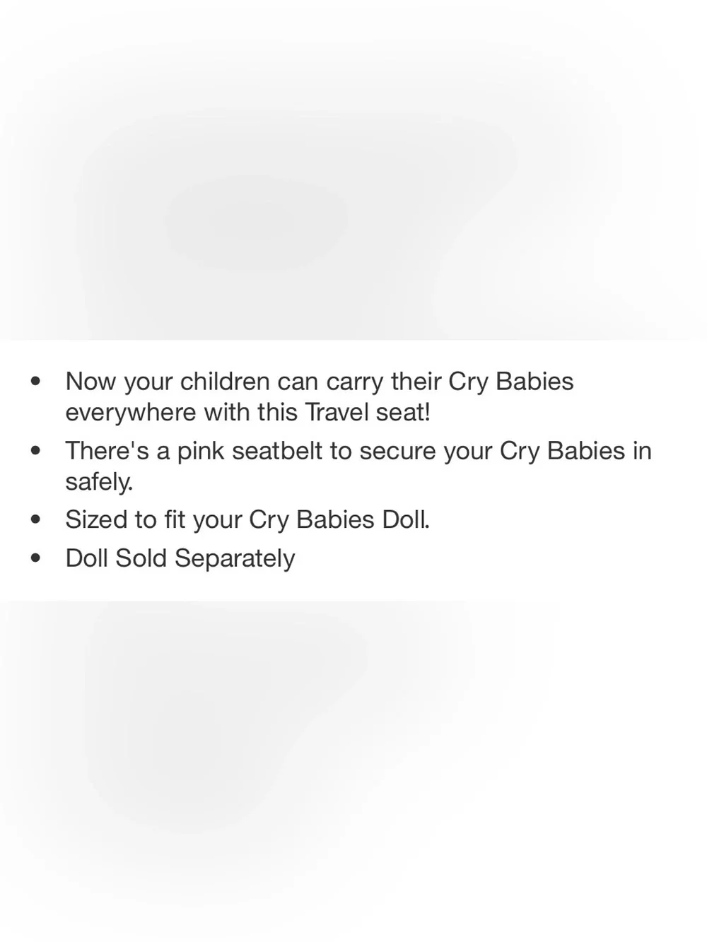 CRY BABIES Doll Carrier and Doll Crib